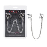 Nipple Play Padded Vises Adjustable Nickel-Free Silver Clamps with Soft PVC Pads and Dual Chain 14.75 Inches Nipple Clamps