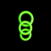 Ouch Glow in the Dark Cock Ring Set – Set of 3 Sizes Cock Rings Green > Cock Ring > Sets