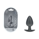 OUCH Anal Plug Large 8.9 cm Gun Metal Grey Butt Plug Default Title Butt Plugs