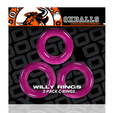 Willy Rings Hot Pink 3-Pack for Intense Pleasure Pink COCK RING Set