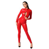 Orgia Overall Red Jumpsuit Red Small Womens Latex