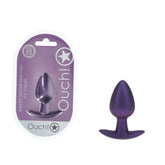 Ouch Anal Plug Medium Metallic 7.9 Centimeter Butt Plug Purple Butt Plugs