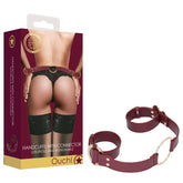 Ouch Halo Handcuff With Connector Burgundy Restraint Red > Bondage Gear > Restraints