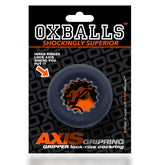 Oxballs Axis Inner Ribbed Griphold Comfort Cock Ring Black Ice COCK RINGS