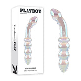 Playboy Pleasure Jewels Double – Glass Double Ended Dildo Clear GLASS TOYS