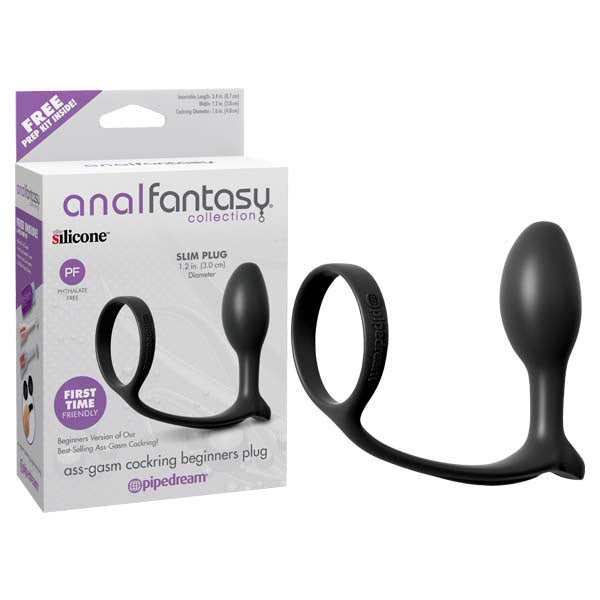 Anal Fantasy Ass-Gasm (Black) – Beginners Cock Ring Plug Black Butt Plugs Anal Fantasy Ass-Gasm (Black) – Beginners Cock Ring Plug Black Butt Plugs