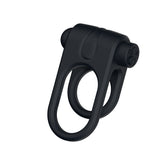 Passion Play Silicone Vibrating Dual Cockring – USB Rechargeable Cockring Black > Cock Ring > Vibrating