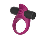 Passion Play Silicone Vibrating Cockring – USB Rechargeable Vibrating Penis Ring Purple > Cock Ring > Vibrating