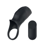 Passion Play Vibrating Cockring Sleeve – USB Rechargeable Penis Sleeve Black > Sex Toys For Men > Penis Sleeves