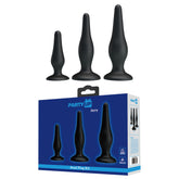 Party Up Jerry Butt Plug Set - Set of Three Sizes for Intimate Play Black > Anal Range > Butt Plug Kits