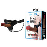 Party Up Nelson Vibrating Hollow Strap-On 17.5 cm Brown STRAP-ONS