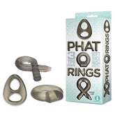Phat Rings Smoke Cock Rings Set of 3 Charcoal COCK RING Set