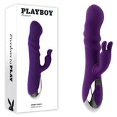 Playboy Pleasure Bunny Punch 24.4 cm Twirling Rabbit Vibrator Purple VIBRATORS-RABBIT-MULTI