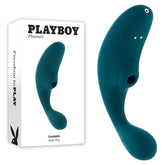 Playboy Pleasure CHARMER 13.7cm Vibrator Blue Suction Stimulator