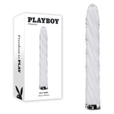 Playboy Pleasure In A Twist Glass 17.5 cm Vibrator White Vibrators