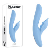 Playboy Pleasure In Bloom Thrusting Vibrator Blue VIBRATORS-RABBIT-MULTI