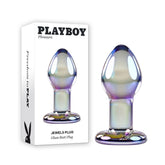 Playboy Pleasure JEWELS PLUG 8.5cm Tapered Design Clear > Sex Toys > Glass