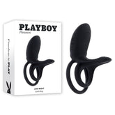 Playboy Pleasure JUST RIGHT - Cock & Balls Rings 11.7cm Black COCK RINGS