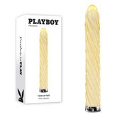 Playboy Pleasure Twist of Fate 17.5 cm Glass Vibrator Yellow Vibrators