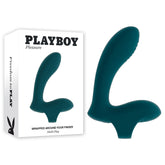 Playboy Pleasure Wrapped Around Your Finger Multi Play Finger Vibrator Green STIMULATORS