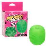 Pop Sock Textured Reversible Masturbator Soft Tight Stretchy Green Strokers - Cup|Egg