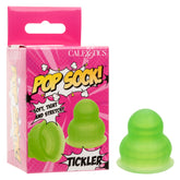 Pop Sock Tickler Green Reversible Textured Stroker Strokers - Cup|Egg