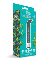 Prints Charming Buzzed 7 Inch G Spot Vibe Canna Queen with Cannabis Theme and Curved Tip BULLETS