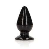 Realrock Crystal Clear 9 cm Suction Cup Anal Plug Black > Anal Range > Butt Plugs