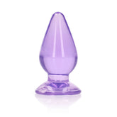 Realrock Crystal Clear 9 cm Suction Cup Anal Plug Purple > Anal Range > Butt Plugs