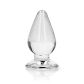 REALROCK Crystal Clear 9 cm Butt Plug – Phthalate-Free Suction Cup Anal Plug Clear > Anal Range > Butt Plugs