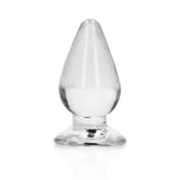 RealRock Crystal Clear 11.5 cm Suction Base Butt Plug Clear > Anal Range > Butt Plugs