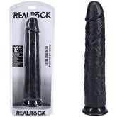 RealRock (33 cm) Extra Long Firm Dildo Black > Dildos > Oversized Toys