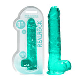 REALROCK Realistic Dildo With Balls 9IN - Crystal Clear Design Default Title DONGS
