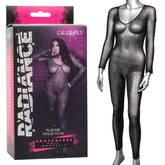 Radiance Plus Size Crotchless Body Suit Black Mesh Rhinestones > Clothes > Plus Size Lingerie