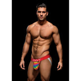 Rainbow Pride Jock Red Comfortable Open Back Design Jockstraps