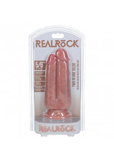 RealRock 5 Inch / 6 Inch Two in One Realistic Dildo with Suction Cup Dongs Realistic