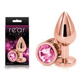 Rear Assets Rose Gold Medium (Pink Gem Base) – Metal Butt Plug > Anal Range > Jewel Butt Plugs