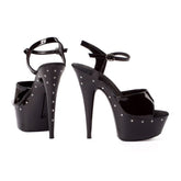 Rhinestone Platform Black 6 Inch Heels for Glamorous Occasions 9 Heels