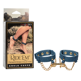 Ride Em Premium Denim Blue Adjustable Ankle Cuffs with Chains > Bondage Gear > Restraints