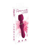 Rose Thumping Wand Vibrator in Deep Pink with 10 Thumping and Vibration Modes, Waterproof, 23.4 cm Length Electric Massager