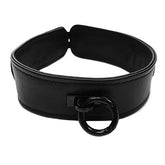 Rouge Leather Dog Collar in Black Unisex Leather