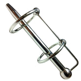 Rouge Stainless Steel Double Ring Sperm Stopper Toy Sounding Rods