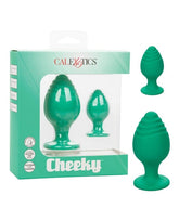 Cheeky Butt Plug Duo Green 2.5 Inches and 3.5 Inches Green > Anal Range > Butt Plug Kits