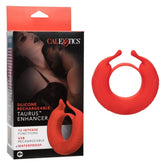 Taurus Enhancer Couples Vibrating Silicone Cock Ring Red Red Couples Toys