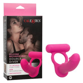 Silicone Double Diver Stimulator Pink Pink Cock Rings Vibrating