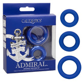Admiral Universal Cock Ring Set Blue Blue COCK RING Set