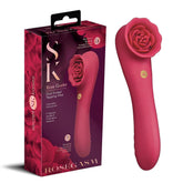 Secret Kisses Rosegasm Rose Quake – Waterproof USB Rechargeable Dual Ended Tapping Vibrator 18.8 cm Red Rose Stimulators