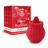 Skins Rose Buddies The Rose Flix Clitoral Massager Red 3 Inches Red Rose Stimulators