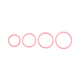 SPORTSHEETS Rubber O-Ring 4 Pack - Coral COCK RING Set
