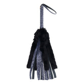 Sex & Mischief Cougar (Navy/Black) – Luxury Faux Fur Flogger Whip Blue > Bondage Gear > Whips & Floggers